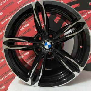 Cerchi Bmw serie 3 4 5 6 7 M3 x1 Z4 b7 18 pollici nero lucidi spath sp13 napolitano gomme (2)