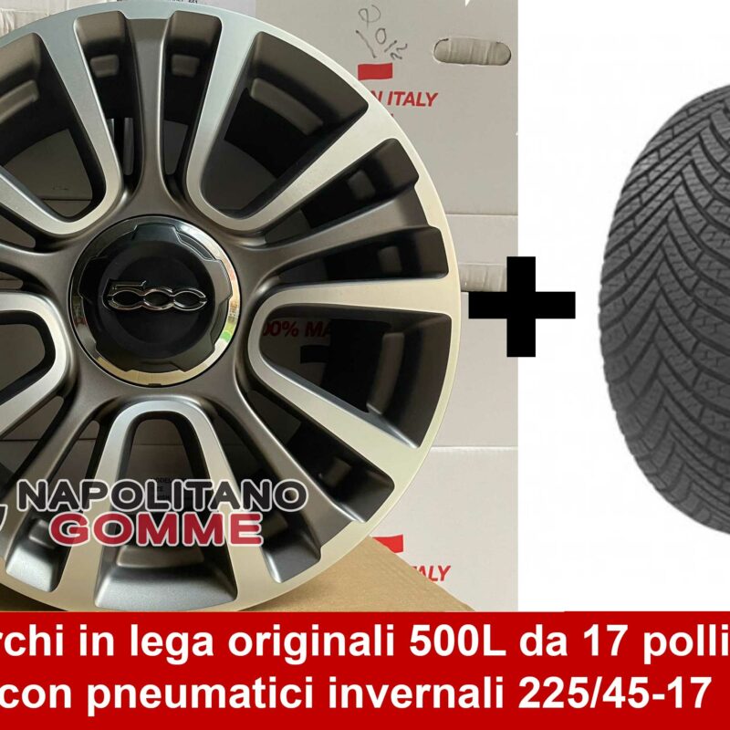 Kit invernale completo per Fiat 500L da 17 pollici grigi