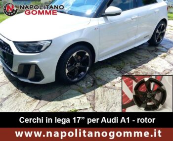 cerchi in lega 17 pollici audi a1 rotor nero lucido